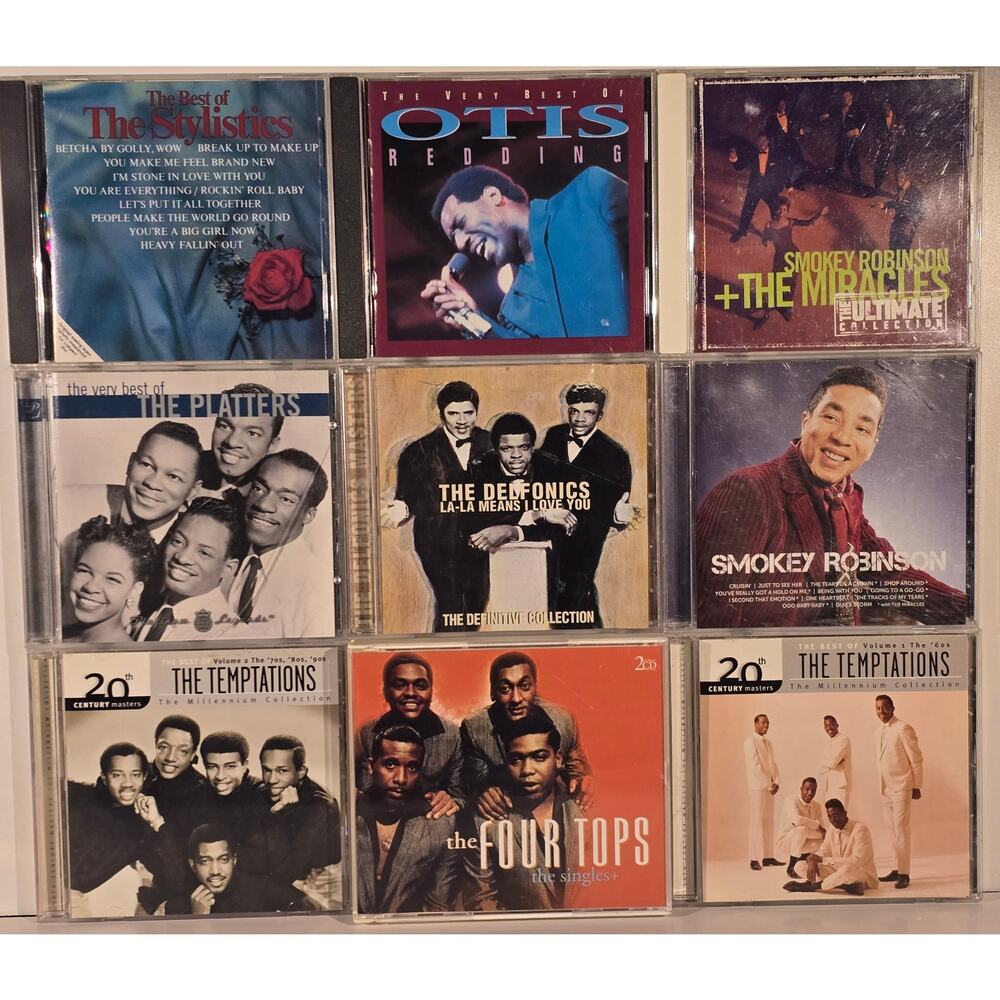 Otis Redding Temptations Smokey Robinson Soul CD Lot of 9